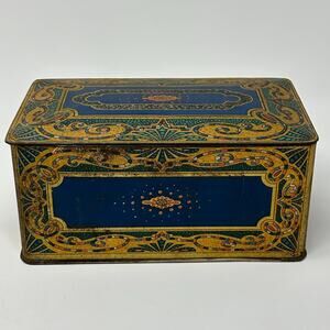 Velvetina Buty Chest Goodrich Perfumers Tin Hinged Box Advertising Omaha 1930s